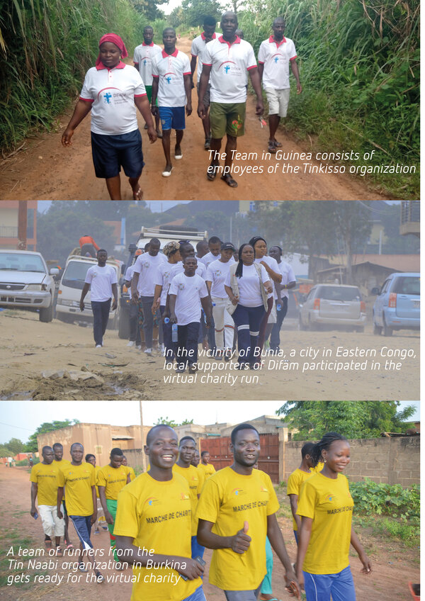 Erbe Charity Run in Guinea, Bunia and Burkina