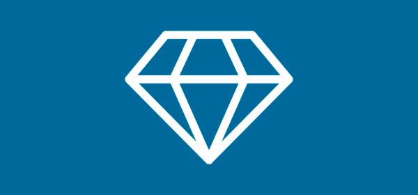 Blue diamond symbolising our values.